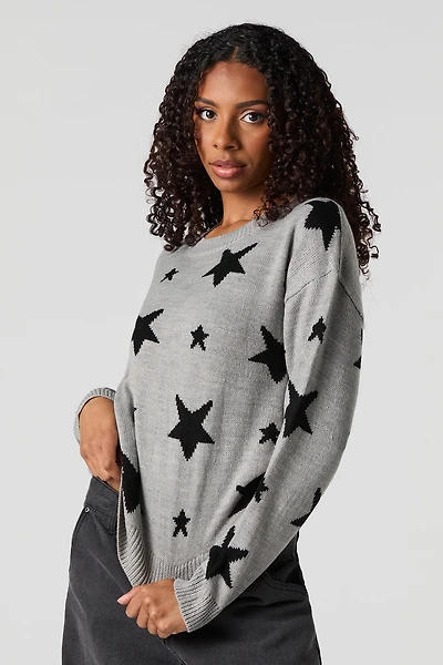 Chunky Jacquard Knit Sweater