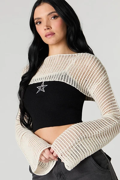 Chandail ultracourt crochet
