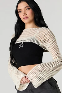 Chandail ultracourt crocheté