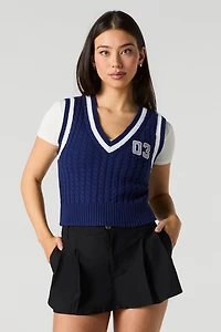 Cable Knit Sweater Vest