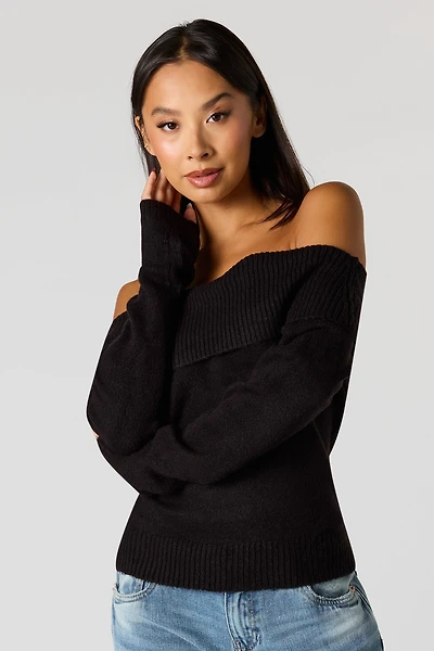 Mossy Off Shoulder Sweater