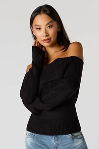 Mossy Off Shoulder Sweater