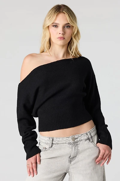Mossy Knit Boatneck Sweater