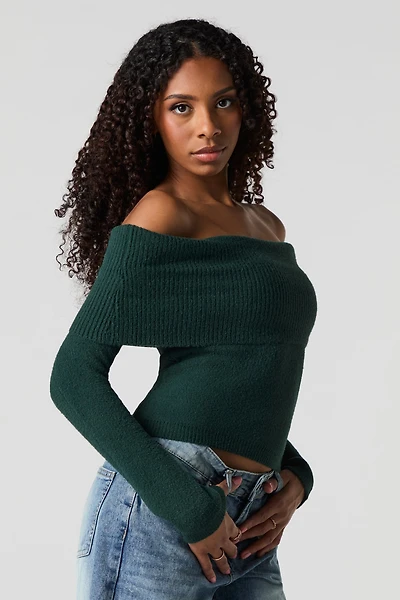 Soft Knit Off Shoulder Sweater