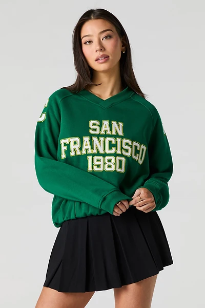 Destination Twill Embroidered Fleece Sweatshirt