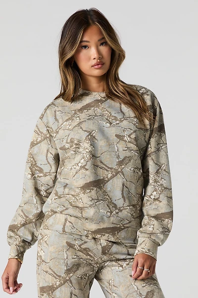 Printed Fleece Sweatshirt