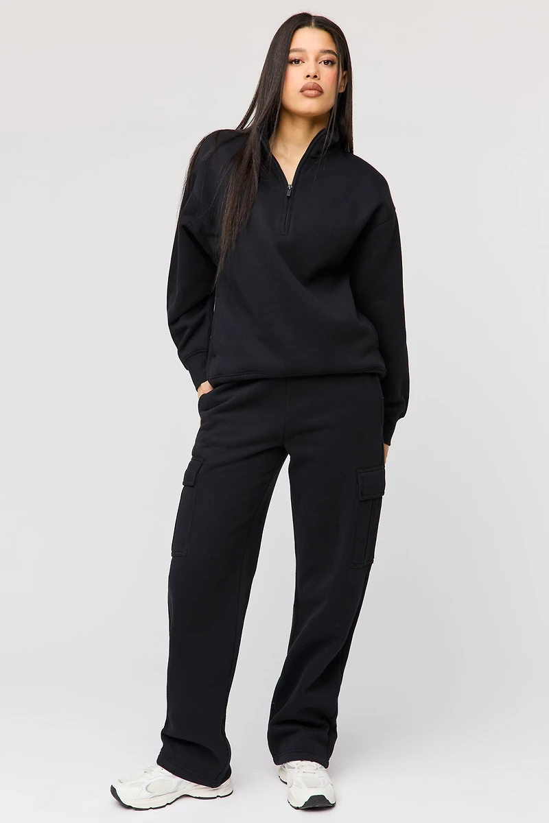Premium Fleece Boyfriend Half Zip