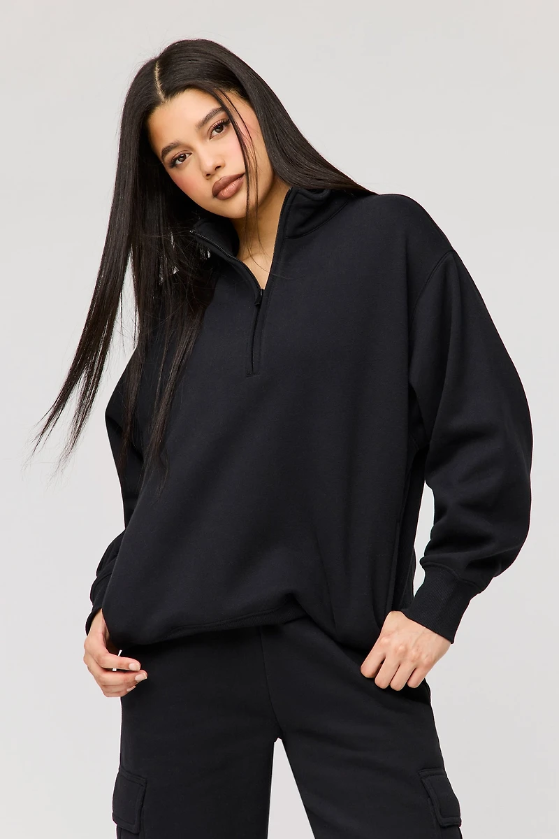 Premium Fleece Boyfriend Half Zip