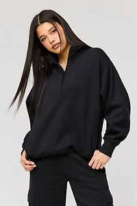 Premium Fleece Boyfriend Half Zip