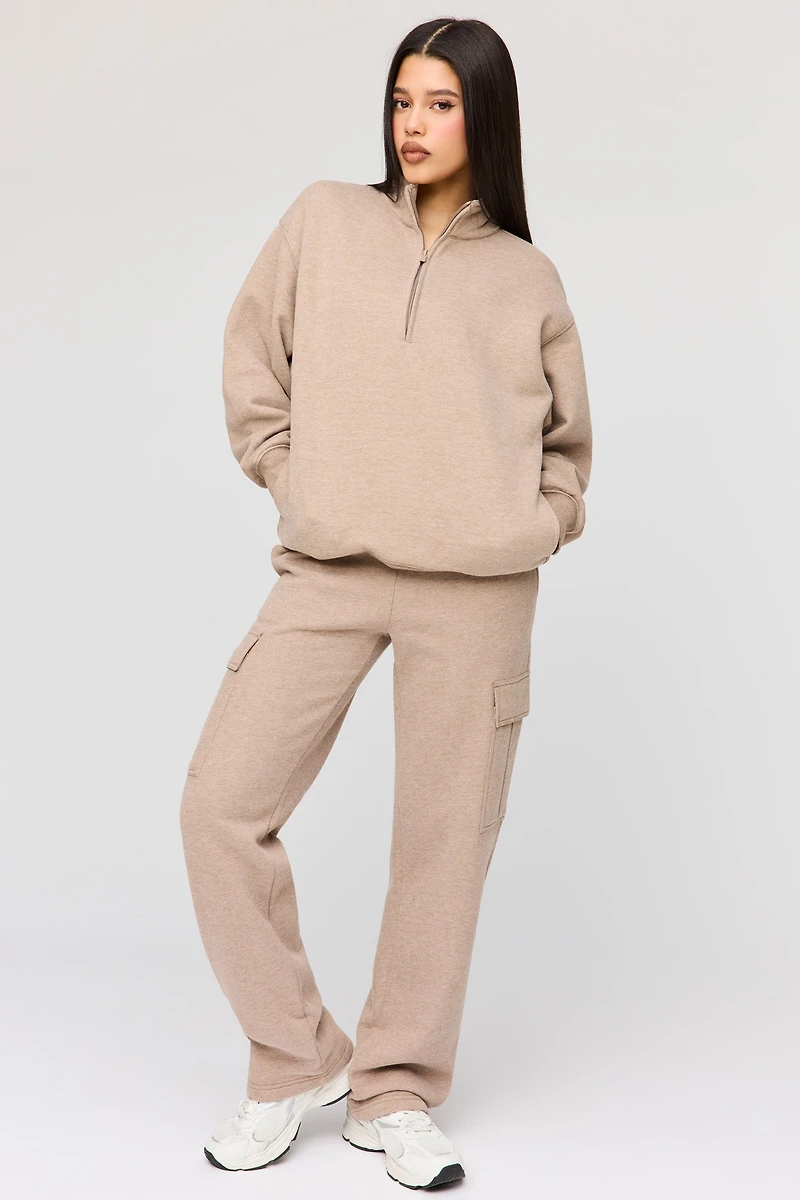 Premium Fleece Boyfriend Half Zip