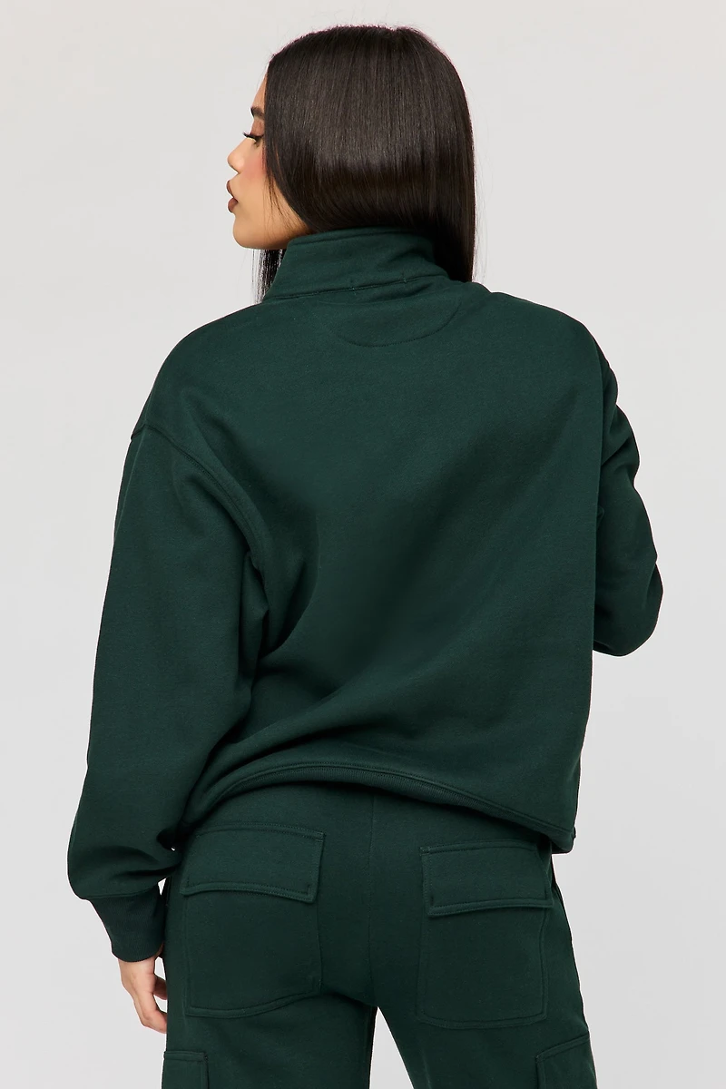 Premium Fleece Boyfriend Half Zip