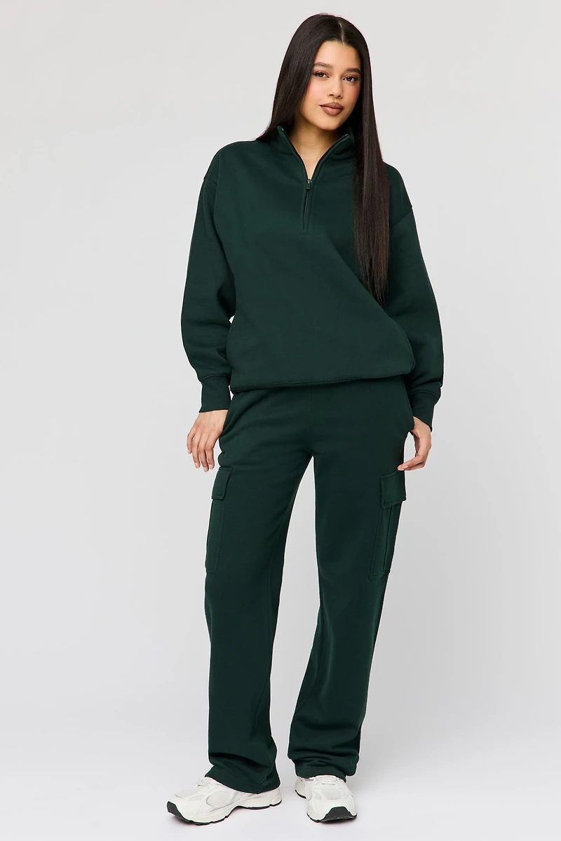 Premium Fleece Boyfriend Half Zip