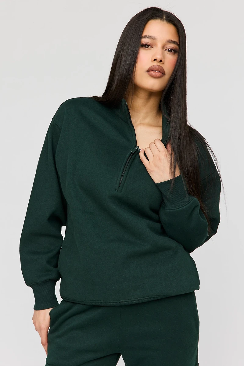 Premium Fleece Boyfriend Half Zip