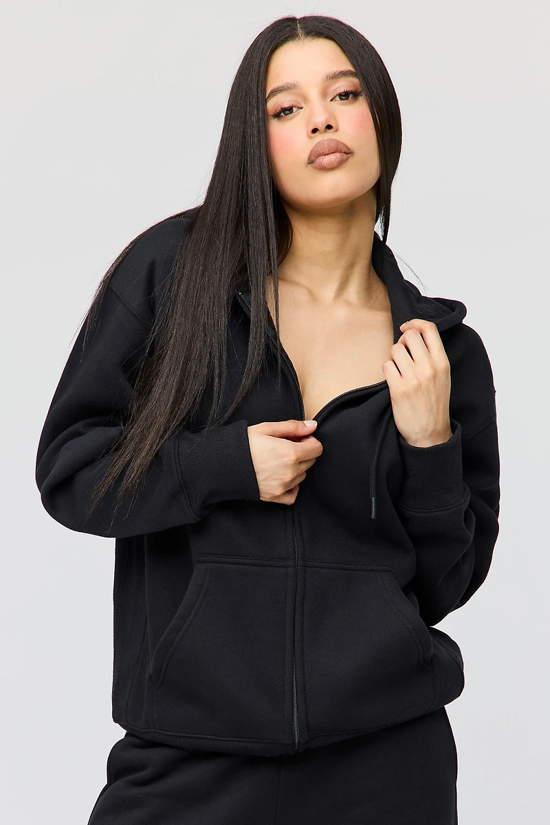 Premium Fleece Boyfriend Zip Hoodie