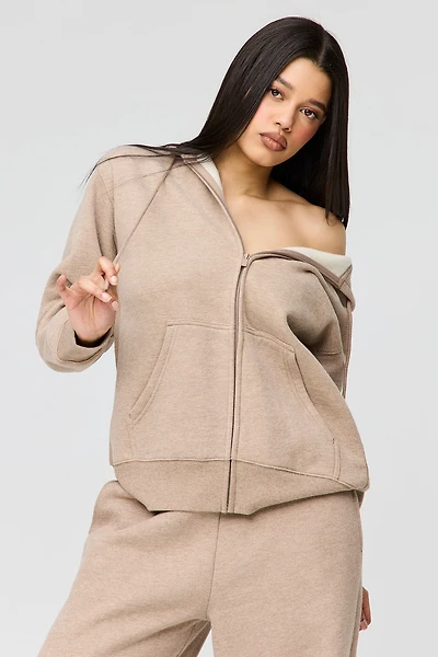 Premium Fleece Boyfriend Zip Hoodie