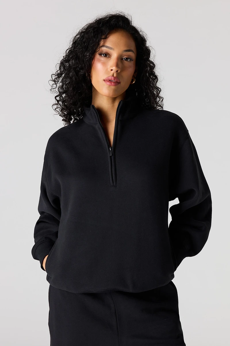 Premium Fleece Boyfriend Half Zip