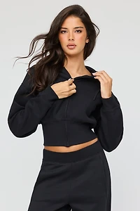 Premium Fleece Boxy Zip Hoodie