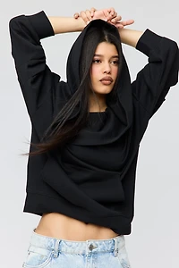 French Terry Multiway Off-Shoulder Hoodie