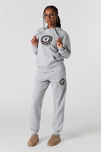 8 Ball Embroidered Fleece Oversized Hoodie