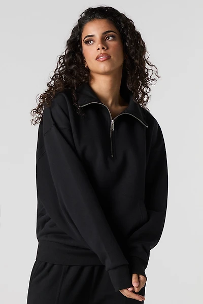 Fleece Quarter Zip Sweatshirt