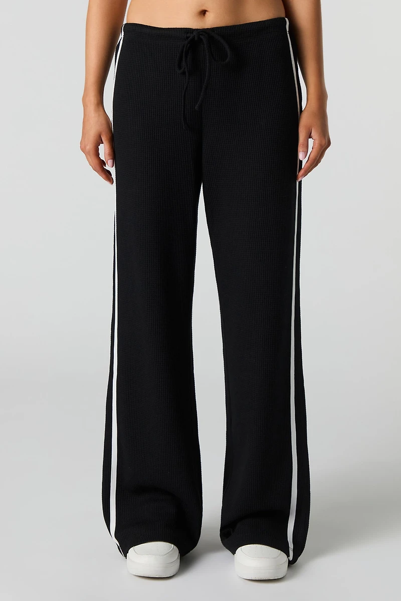 Waffle Knit Striped Pant