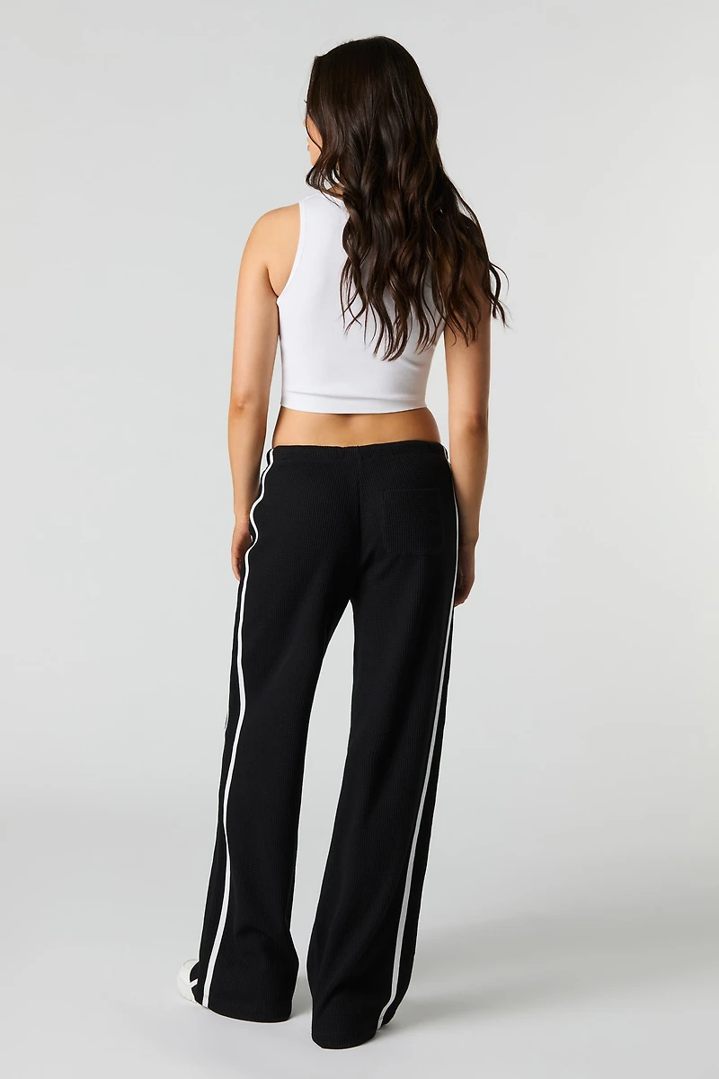 Waffle Knit Striped Pant