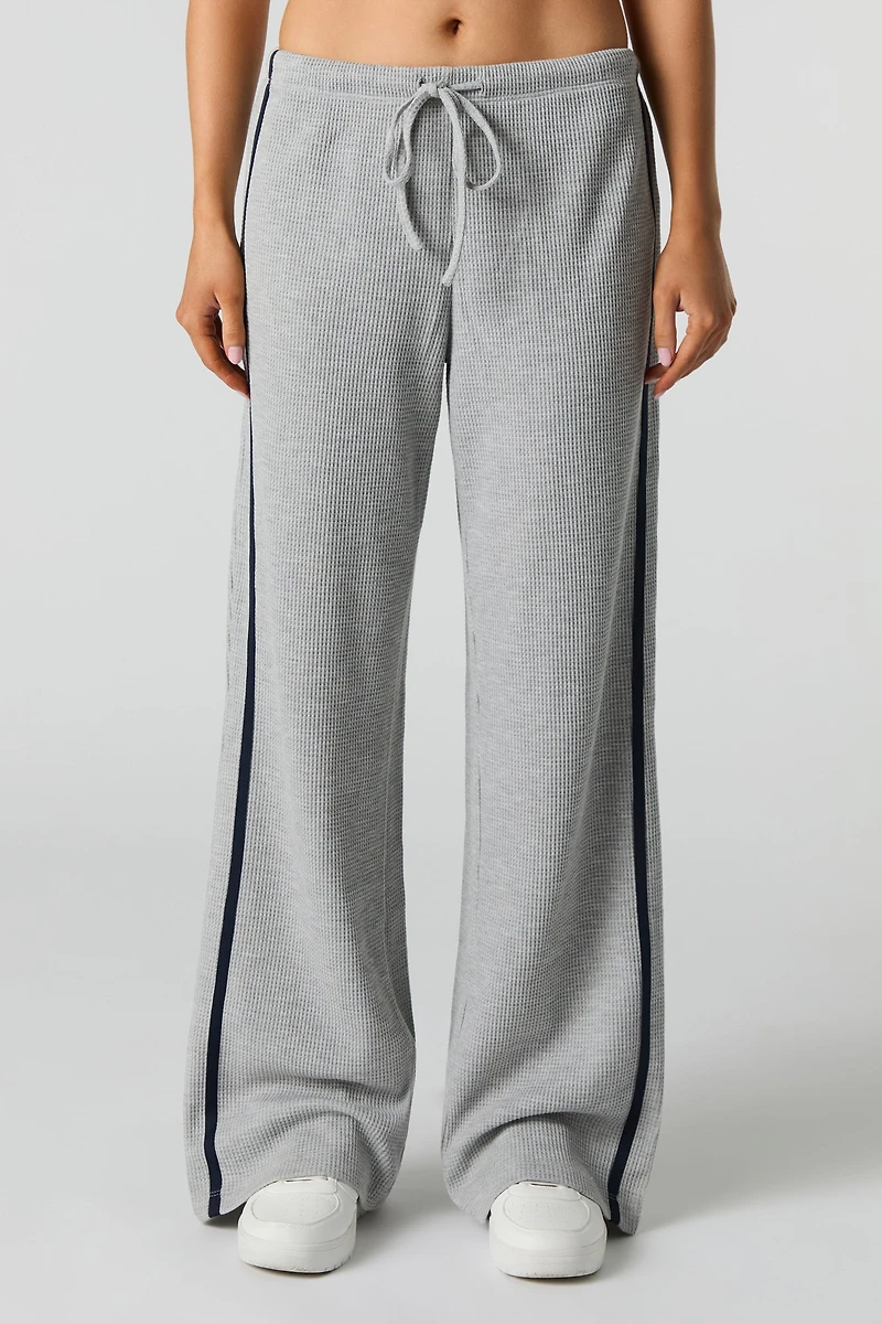 Waffle Knit Striped Pant