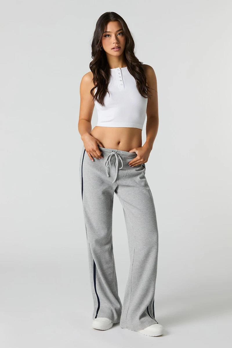 Waffle Knit Striped Pant