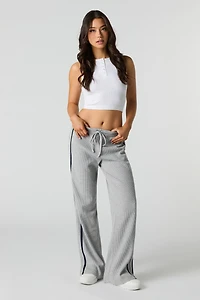 Waffle Knit Striped Pant