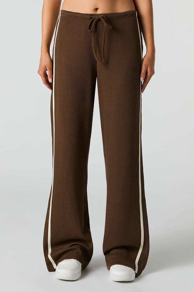 Waffle Knit Striped Pant