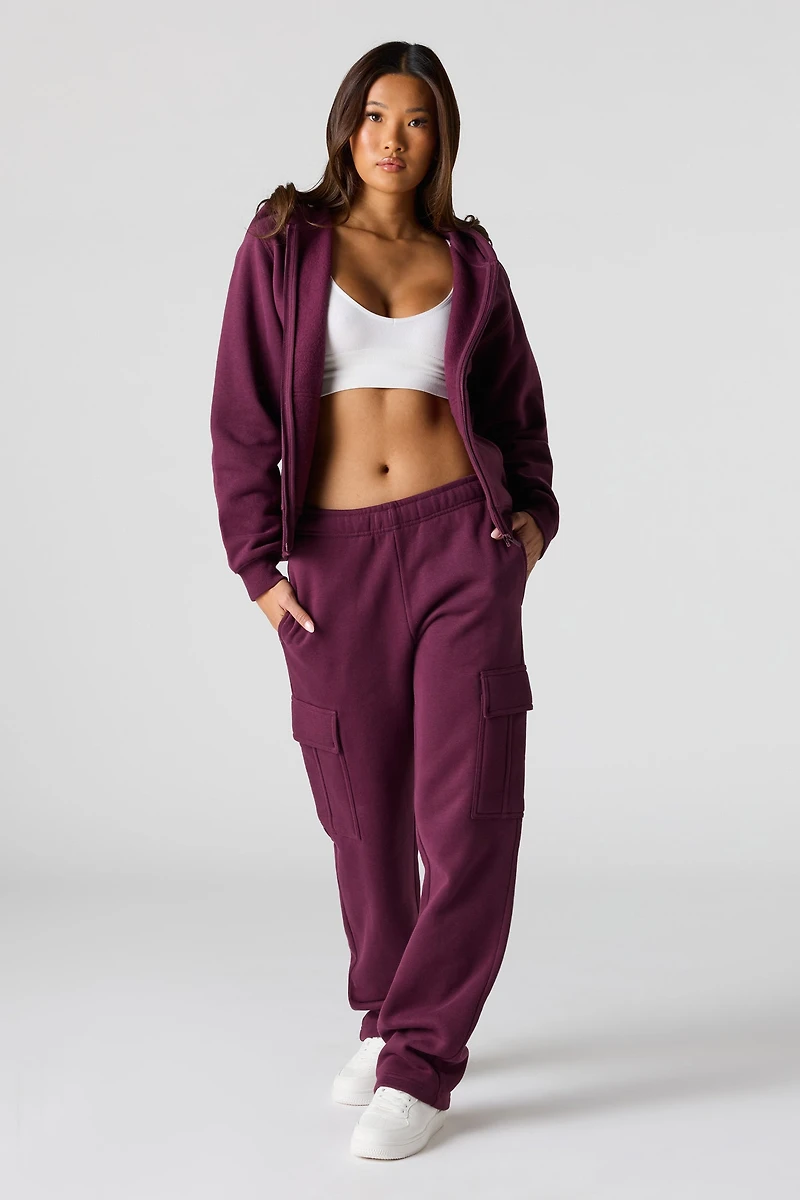 Pantalon d'entraînement cargo en tissu bouclé de luxe