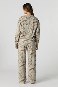 Pantalon en molleton imprimé