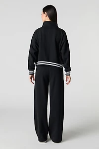 Active Striped Waist Fleece Sweatpant