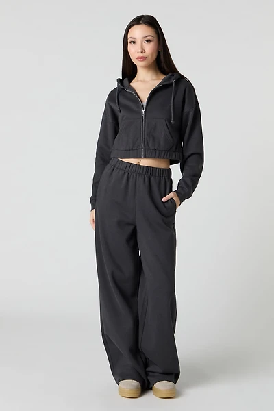 Fleece Wide Leg Sweatpant
