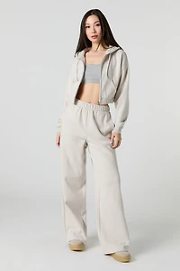 Pantalon d'entraînement à jambe large en molleton