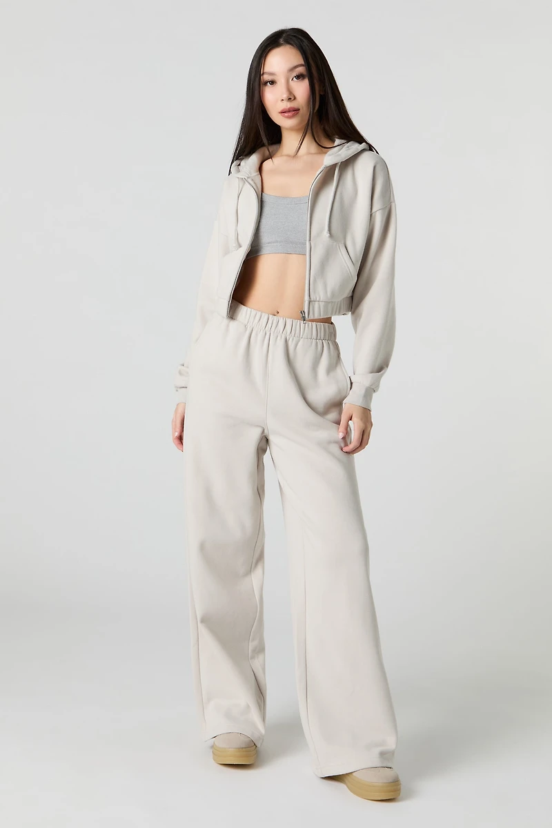 Fleece Wide Leg Sweatpant