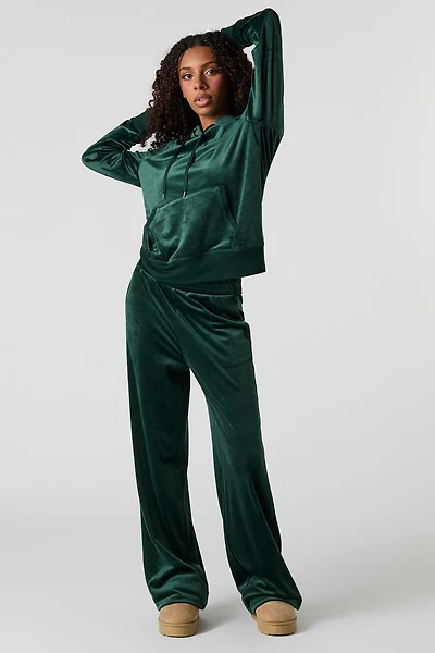 Velour Wide Leg Sweatpant