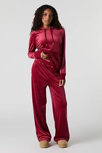 Pantalon en molleton velours à jambe large