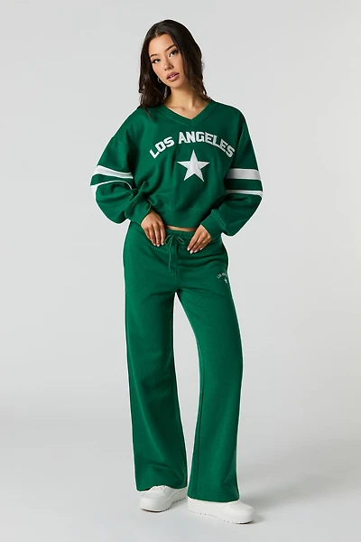 LA Embroidered Fleece Sweatpant