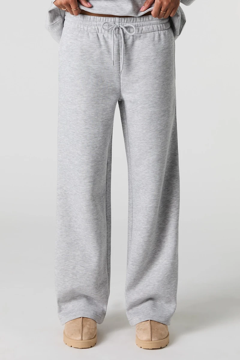 Pantalon d'entraînement à jambe large en molleton
