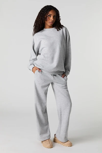 Pantalon d'entraînement à jambe large en molleton
