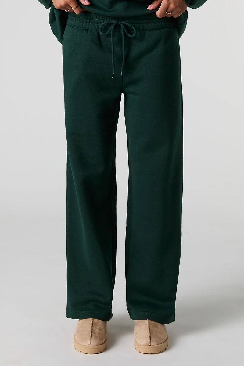 Pantalon d'entraînement à jambe large en molleton