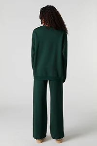 Pantalon d'entraînement à jambe large en molleton