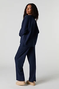 Pantalon d'entraînement à jambe large en molleton