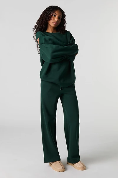 Wide Leg Fleece Sweatpant