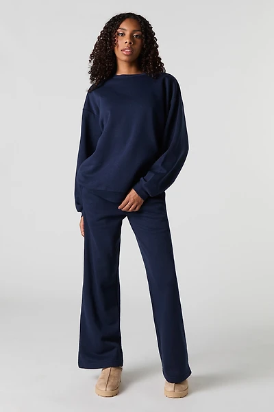 Wide Leg Fleece Sweatpant