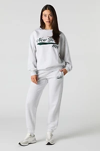 City Embroidered Fleece Jogger