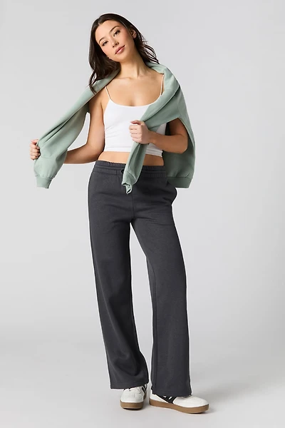 Fleece Wide Leg Sweatpant