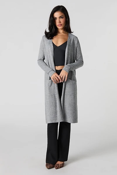 Cardigan long en tricot