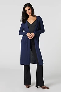 Cardigan long en tricot